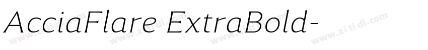 AcciaFlare ExtraBold字体转换